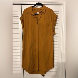 Anthropologie Maeve Golden Textured Tunic